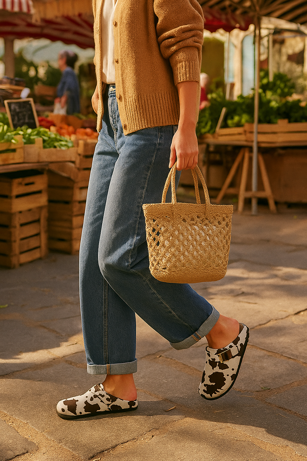 Pillow Cowhide Clogs