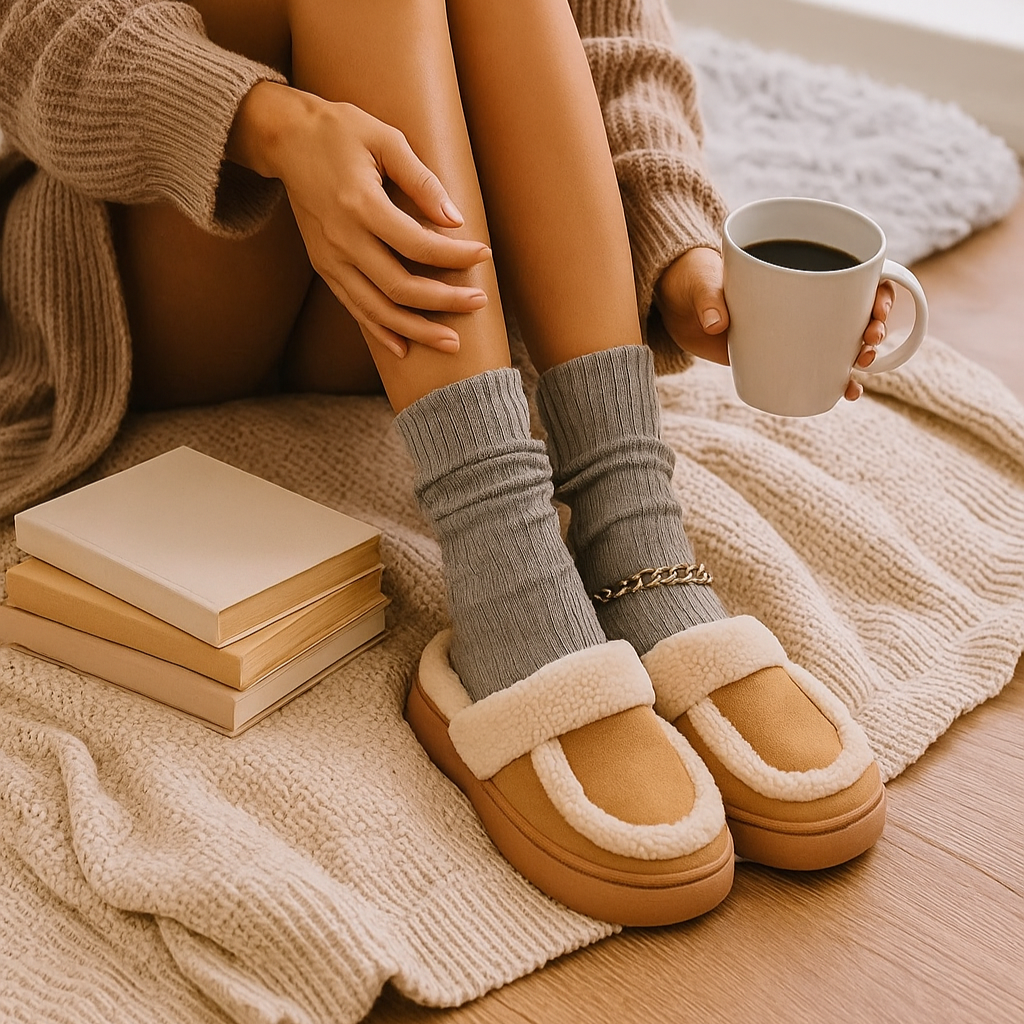 Pillow Sherpa Lined Slippers