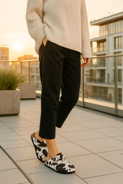 Pillow Cowhide Clogs