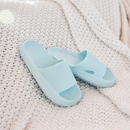 Men's blue slide slippers